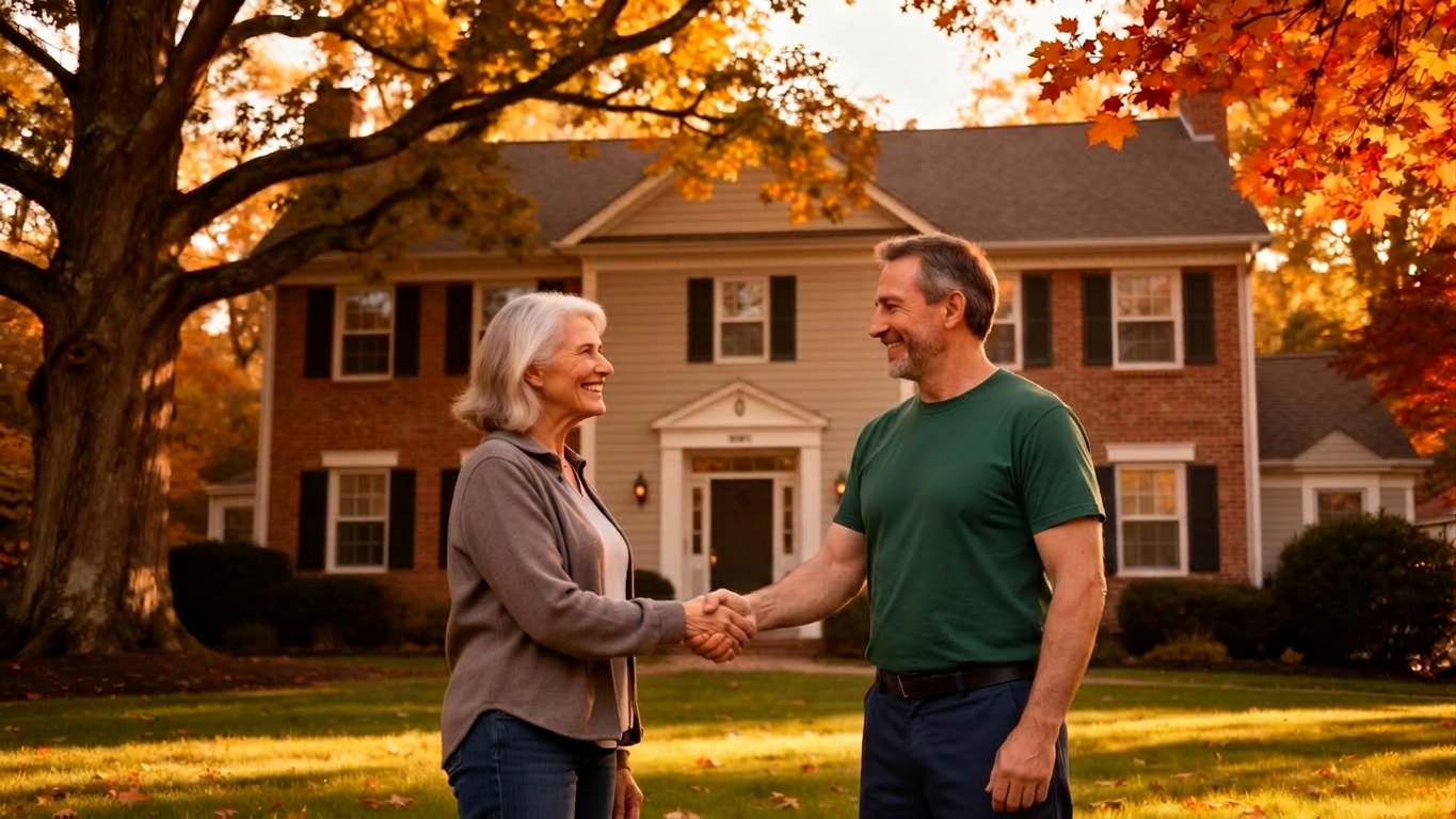 Dilling technician shaking hands with a happy Pennsylvania homeowner